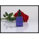 Flat Square Essential Oil Glass Bottles Blue Matte Color For Perfume Packing