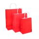Food 15 Color Kraft Paper Bags With Handles Environmental Friendly Material