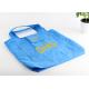 RPET Foldable Grocery Tote Bags With Printing , Blue Custom Shopping Bags