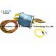 4 Channels Electro Rotary Joint 6 Circuits slip ring Multi Sigle Mode With Aluminum Housing Material fiber optic joint