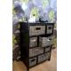 Wooden Furniture Storage Cabinet Woven Straw Drawers Sideboard