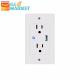Smart Wifi Tuya US Standard Wall Socket with USB 2 Plug Outlets For Home Use Electrical 10A 120V Socket With Google&Alex