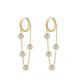 Chain Earrings Set for Women Stainless Steel Ear Pins  Dangle Earrings Butterfly Ball Bar CZ