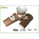 16OZ Dark Brown personalized paper coffee cups Logo Flexo Graphic Printing