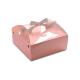 OEM Design Custom Size Free Sample Gloss Art Paper Material Bow Tie Shape Pink Color Cake Box With Handle