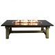 Black Indoor Decor Dining Square Fire Pit Table Rectangular Workshop Coffee