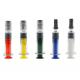 Borosilicate Glass Custom Weed Pack 1ml Colored Luer Lock Syringe For Concentrate Oil
