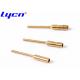 Gold Plated Electrical Connector Pin Brass Copper Circular Spring Loaded Pins
