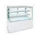 Commercial White Upright Refrigerated Cake Dessert Display Case Freezer For Bakery