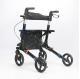 Foldable Aluminum Shopping Walker Walking Aid With Bag Crutch Place Holder Wire Brake Handle