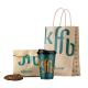 Greaseproof Kraft Paper Gift Bags Paper Grocery Bags Bulk For Food Takeaway