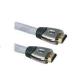 High-speed HDMI A Male Cable with Zinc Alloy Metal Hood and 1.5m Length
