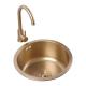 Waterfall Gold Stainless Steel Round Basin Handmade Kitchen Sink Set Nano Double Bowl Smart Sink