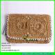 LUDA high quality seliver pu decoration handbags raffia crochet straw handbags