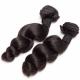 Loose Wave Curly Human Hair Weave Bundles Silk Soft With Thick Full Ends