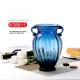 Solid Color Two Ears Glass Bottle Vase , Flower Vase Glass For Home Decor