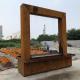 ISO9001 Corten Steel Water Feature 10ft Tall Diy Rain Curtain Waterfall