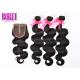 Dyed Brazilian Body Wave Hair 3 Bundles With Closure 4x4 Double Weft Smooth