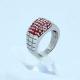Fashion 316L Stainless Steel Casting Clay CZ Stones Ring LRX457