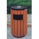 Camphor Wood Steel Garbage Bin Dia 400*H755mm with ashtray top lid
