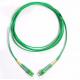 Green Cable Fibre Optic Patch Cord  LC/APC-LC/APC Singlemode Duplex 3.0mm OFNR