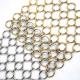 Gold Ring Mesh Decorative Metal Screen As Curtain Wall And Room Divider
