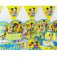 Baby Mickey theme Baby birthday party set plate cup&napkin tablecloth favor gift for Kids Event Party Supplies