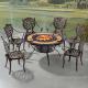 Outdoor Dining Table Patio Barbecues Grain Table And Chair Set For Garden Courtyard