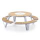 High Quality Outdoor Garden Picnic Table Customized Wooden Picnic Table Stainless Steel Wooden Table Bench