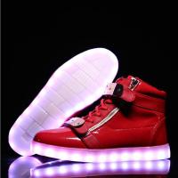 Reathable LED Light Up Sneakers Red Light Up Shoes Rechargeable Function