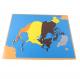 Montessori Puzzle Map - Puzzle Map of North America