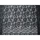 Black Nylon Corded Lace Fabric Floral Knitted Shrink-Resistant