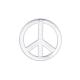 Peace Sign Embroidered Iron On Fabric Patches 3D Handmade DIY For Garment Hat