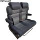 RV 2 fold double caravan seats with fabric cover for the campervan bed seating with rotatable backrest seat cushion