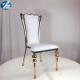 White Black Royal Crown Chair Wedding Banquet Chair Stainless Steel Gold Round Chair Legs