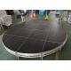 Black Circular Mobile Stage Platform Aluminum 6061-T6 Material For Concert