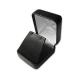 Charming Black Small Leather Jewelry Box Silk Screen Printing For Earring Storaging