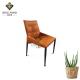 5cm Seat Powder Coated Finished Comfortable Leather Dining Chairs Fireproof