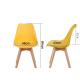 Plastic Beech Leg Yellow Eames Chairs With High Load Capacity