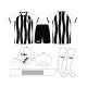 Moisture Wicking Custom Football Uniforms Breathable Fabrics Black And White Jersey