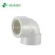 QX Standard UPVC Plastic Pipe Fitting PVC 90deg Water Elbow for Water Supply Network