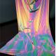 Iridescent Rainbow Reflective Fabric Material Spandex Reflector Elastic Stretch Polyester