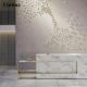 Artificial Marble Salon Reception Desk Seamless Joint Waterproof Repairable