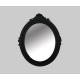 black solid wooden oval wall mirror ,home decor mirror