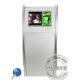 19inch Silver Floorstanding Slim Digital Kiosk Capacitive Touch Screen With Front Speaker