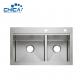 Double Bowl SUS304 Stainless Steel kitchen Sinks Topmount Kitchen Sinks