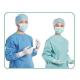 Blue Plastic FDA Disposable Reinforced Surgical Gown with Elastic Cuff
