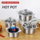 Factory Direct Sale Cookware Soup Pot Stainless Steel Cooking Pot With Stainless Steel Handle