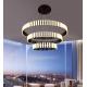 Piano Design New Design Metal Ring Modern LED Round Chandelier Circle Pendant Light Acrylic and metal DIY designer