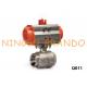 2 Inch SS304 Air Operated Ball Valve With Pneuamtic Actuator